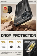 iPhone 15 Stand Belt Clip Heavy Duty Rugged Kickstand Phone Case