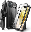iPhone 15 Stand Belt Clip Heavy Duty Rugged Kickstand Phone Case