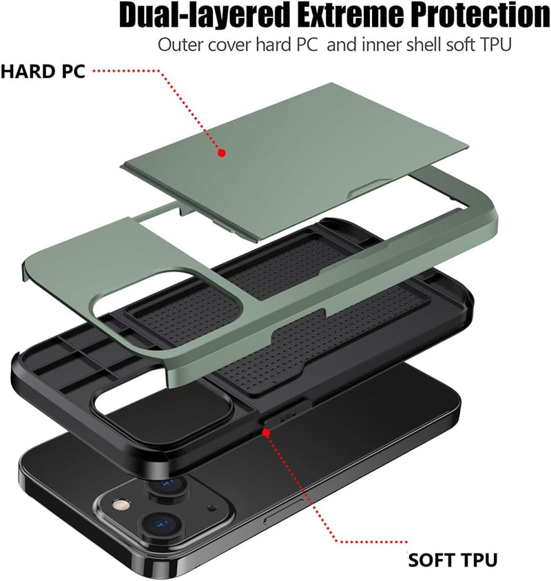 iPhone 15 Wallet Card Holder Screen Protector Heavy Duty Protective - Gorilla Cases