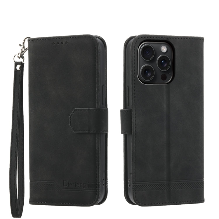 iPhone 15/16 Series Line TPU Hybrid PU Leather Phone Case