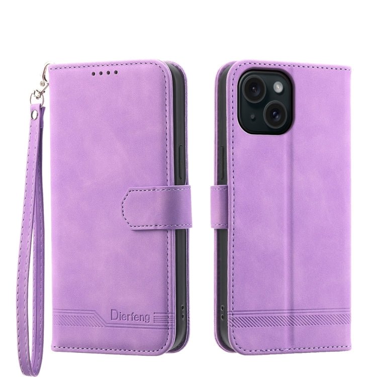 iPhone 15/16 Series Line TPU Hybrid PU Leather Phone Case