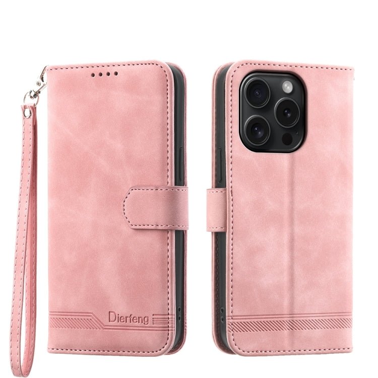 iPhone 15/16 Series Line TPU Hybrid PU Leather Phone Case