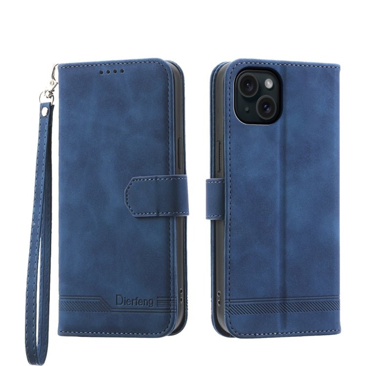 iPhone 15/16 Series Line TPU Hybrid PU Leather Phone Case
