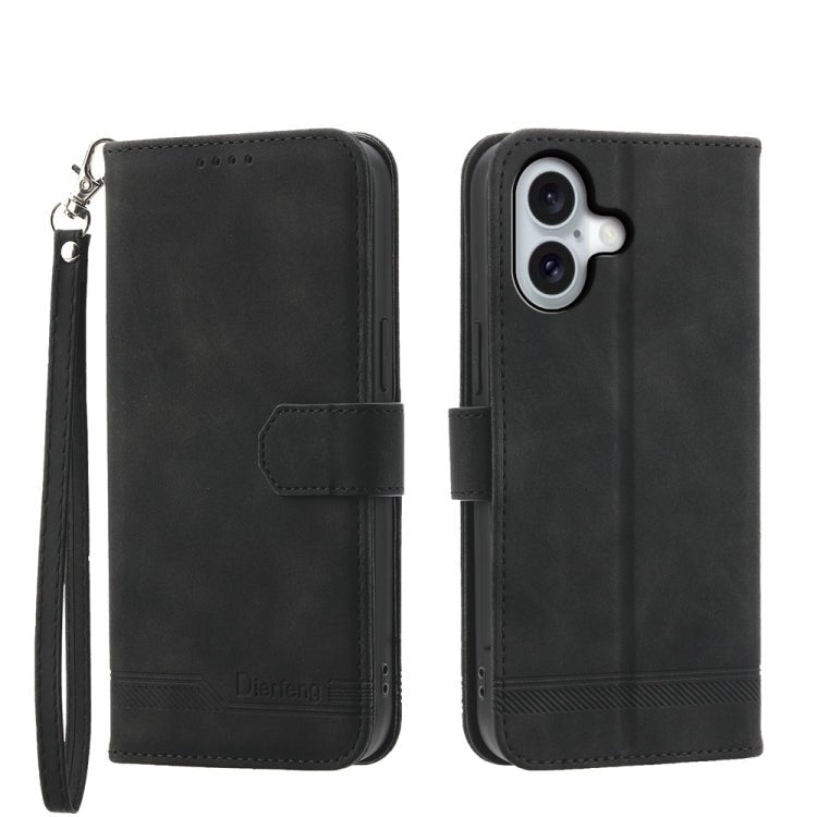 iPhone 15/16 Series Line TPU Hybrid PU Leather Phone Case
