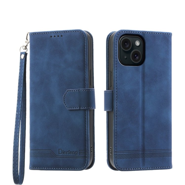 iPhone 15/16 Series Line TPU Hybrid PU Leather Phone Case