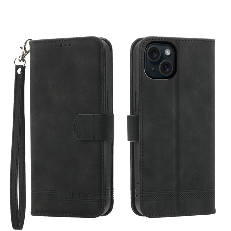 iPhone 15/16 Series Line TPU Hybrid PU Leather Phone Case