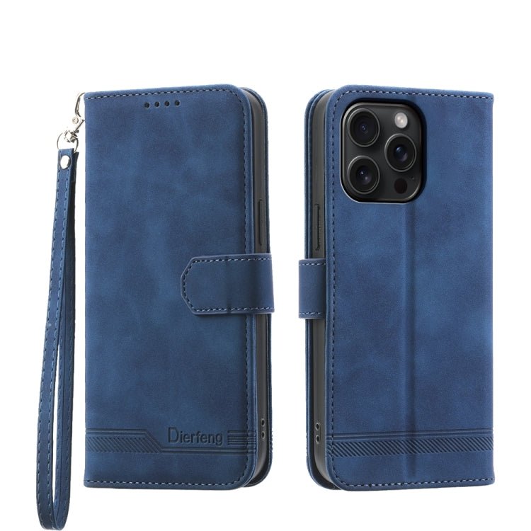 iPhone 15/16 Series Line TPU Hybrid PU Leather Phone Case