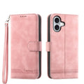 iPhone 15/16 Series Line TPU Hybrid PU Leather Phone Case