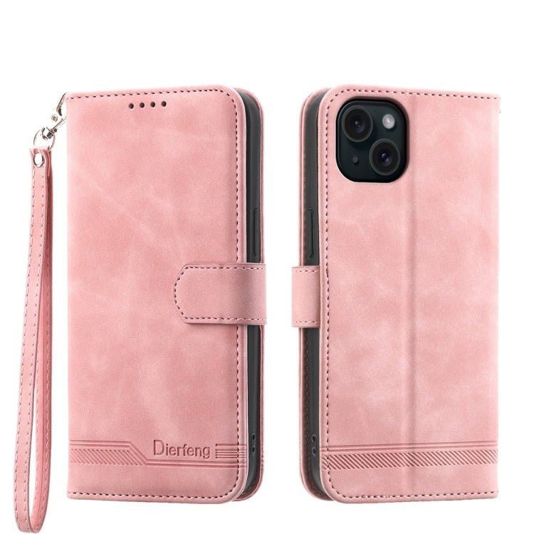 iPhone 15/16 Series Line TPU Hybrid PU Leather Phone Case