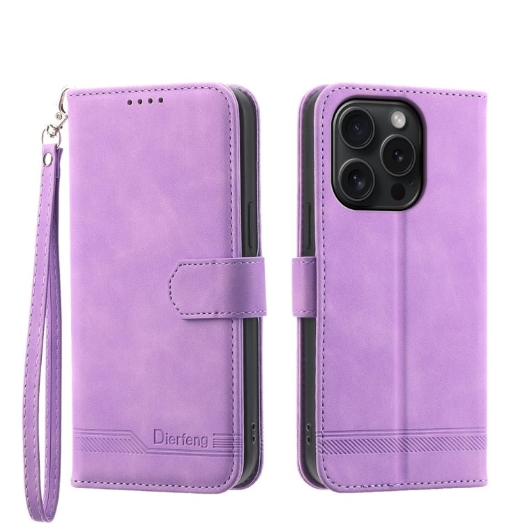 iPhone 15/16 Series Line TPU Hybrid PU Leather Phone Case