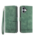 iPhone 15/16 Series Line TPU Hybrid PU Leather Phone Case