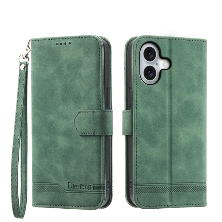 iPhone 15/16 Series Line TPU Hybrid PU Leather Phone Case