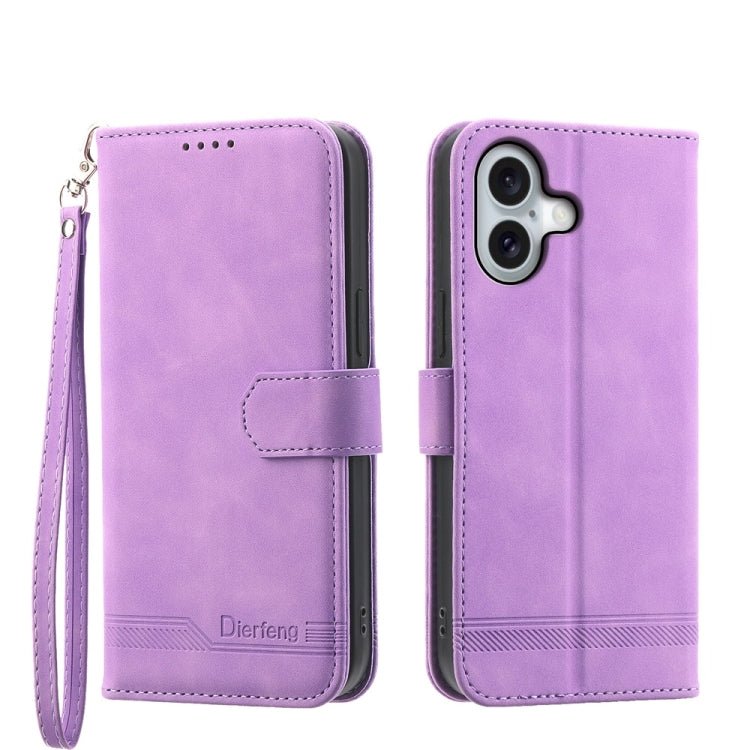 iPhone 15/16 Series Line TPU Hybrid PU Leather Phone Case