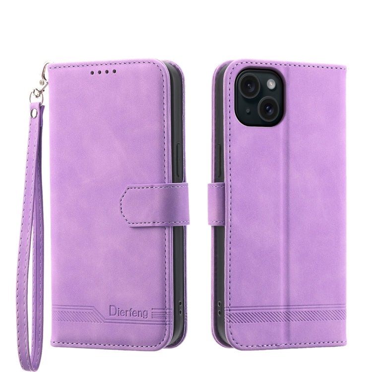 iPhone 15/16 Series Line TPU Hybrid PU Leather Phone Case