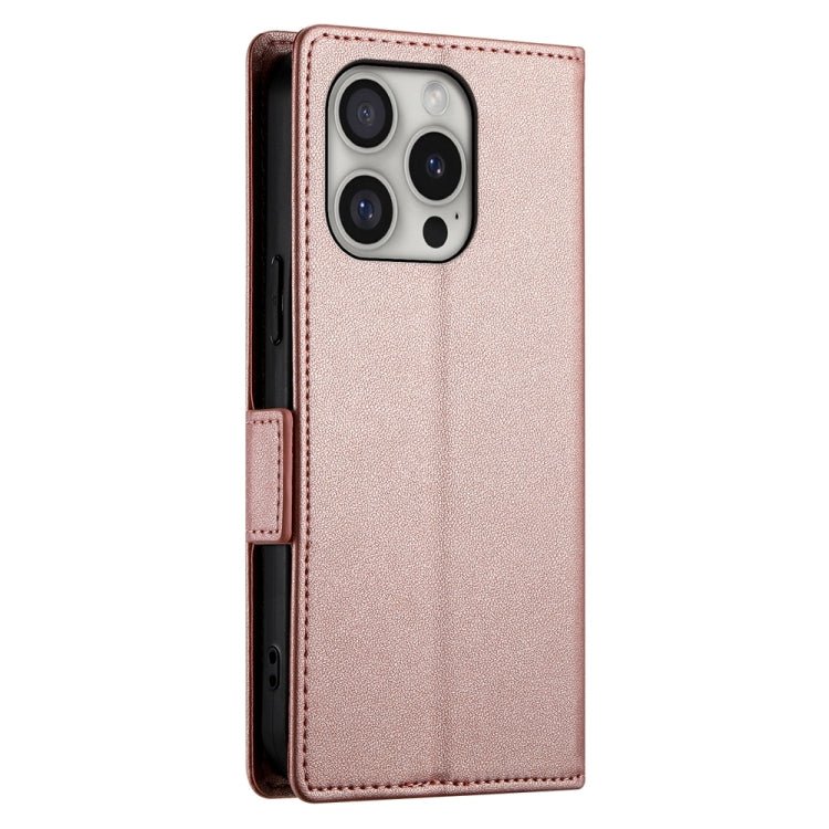 iPhone 15/16 Side Buckle Magnetic Frosted Leather Phone Case