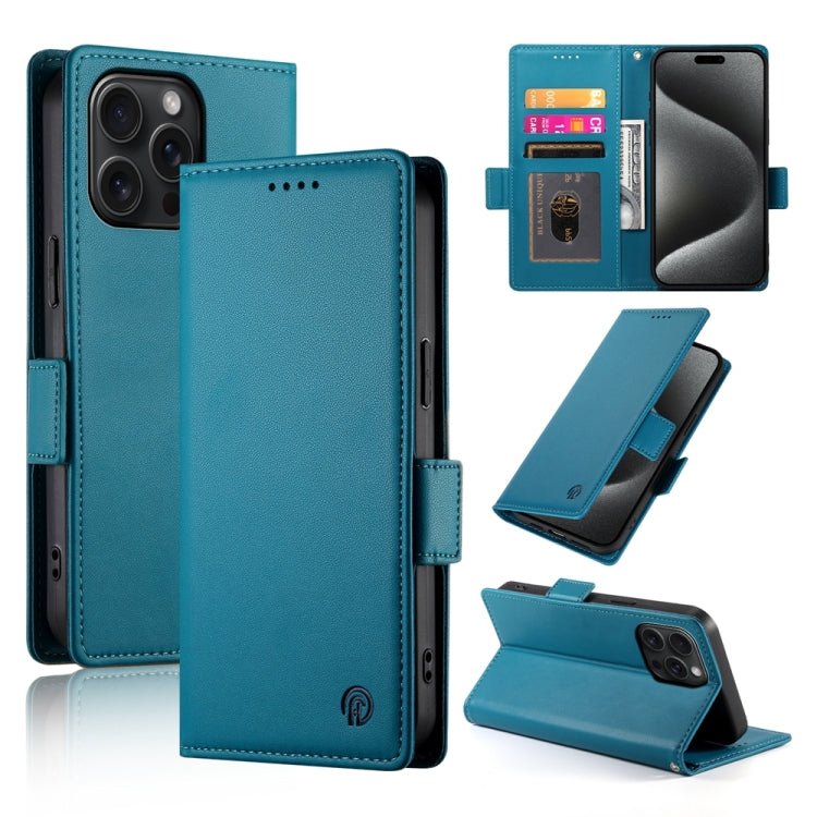 iPhone 15/16 Side Buckle Magnetic Frosted Leather Phone Case