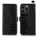 iPhone 15/16/17 Series Crocodile Top Layer Cowhide Leather Phone Case