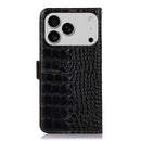 iPhone 15/16/17 Series Crocodile Top Layer Cowhide Leather Phone Case