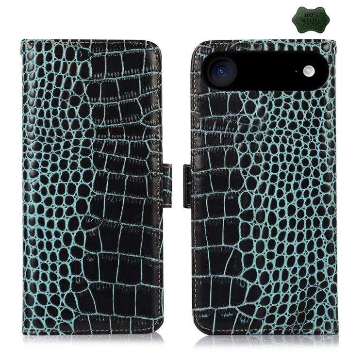 iPhone 15/16/17 Series Crocodile Top Layer Cowhide Leather Phone Case