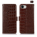 iPhone 15/16/17 Series Crocodile Top Layer Cowhide Leather Phone Case