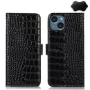 iPhone 15/16/17 Series Crocodile Top Layer Cowhide Leather Phone Case