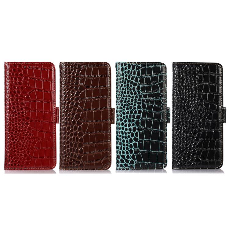 iPhone 15/16/17 Series Crocodile Top Layer Cowhide Leather Phone Case