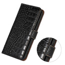 iPhone 15/16/17 Series Crocodile Top Layer Cowhide Leather Phone Case
