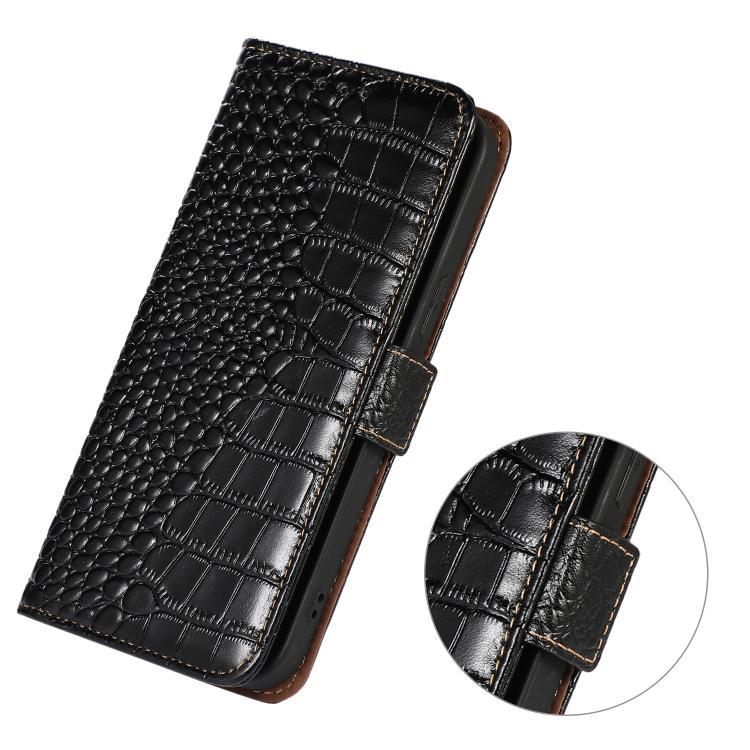 iPhone 15/16/17 Series Crocodile Top Layer Cowhide Leather Phone Case