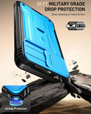 iPhone 16 6.1 inch Full - Body Military Grade Rugged Shockproof Cover Built - in - Screen Protector Black