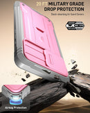 iPhone 16 6.1 inch Full - Body Military Grade Rugged Shockproof Cover Built - in - Screen Protector Black