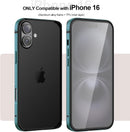 Iphone 16 Aluminum Frame HD Tempered Glass Screen Protector Cover