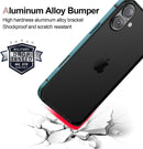 Iphone 16 Aluminum Frame HD Tempered Glass Screen Protector Cover