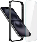 Iphone 16 Aluminum Frame HD Tempered Glass Screen Protector Cover