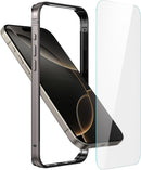 Iphone 16 Aluminum Frame HD Tempered Glass Screen Protector Cover
