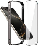 Iphone 16 Aluminum Frame HD Tempered Glass Screen Protector Cover