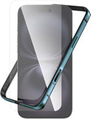 Iphone 16 Aluminum Frame HD Tempered Glass Screen Protector Cover