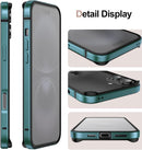 Iphone 16 Aluminum Frame HD Tempered Glass Screen Protector Cover