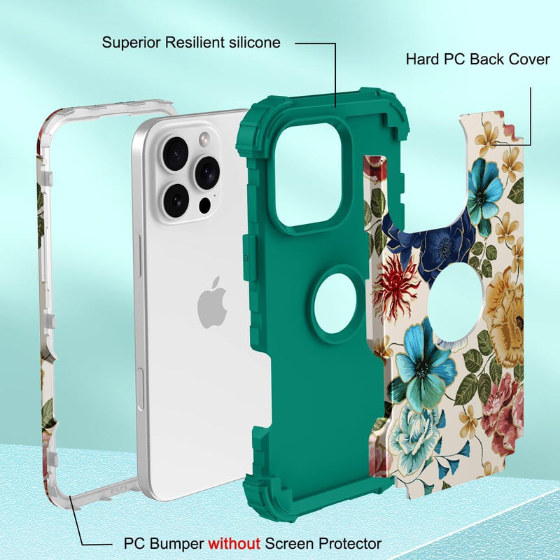 iPhone 16 Case 6.1", Heavy Duty Shockproof Protection Soft Silicone Bumpers Hybrid Protective Case - Gorilla Cases