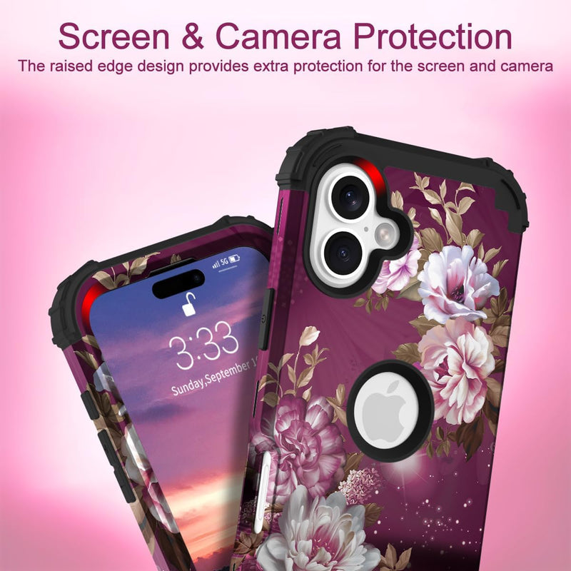 iPhone 16 Case 6.1", Heavy Duty Shockproof Protection Soft Silicone Bumpers Hybrid Protective Case - Gorilla Cases