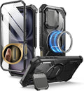 iPhone 16 Case MagSafe Full - Body Military Protection Magnetic Phone Case Black
