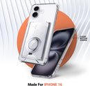 iPhone 16 Case, Minimalist Wallet Case Card Holder Protective Cover - Clear