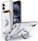 iPhone 16 Case, Minimalist Wallet Case Card Holder Protective Cover - Clear