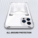 iPhone 16 Case, Minimalist Wallet Case Card Holder Protective Cover - Clear