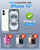 iPhone 16 Case Wallet with Card Holder Wallet Phone Case Dark Purple