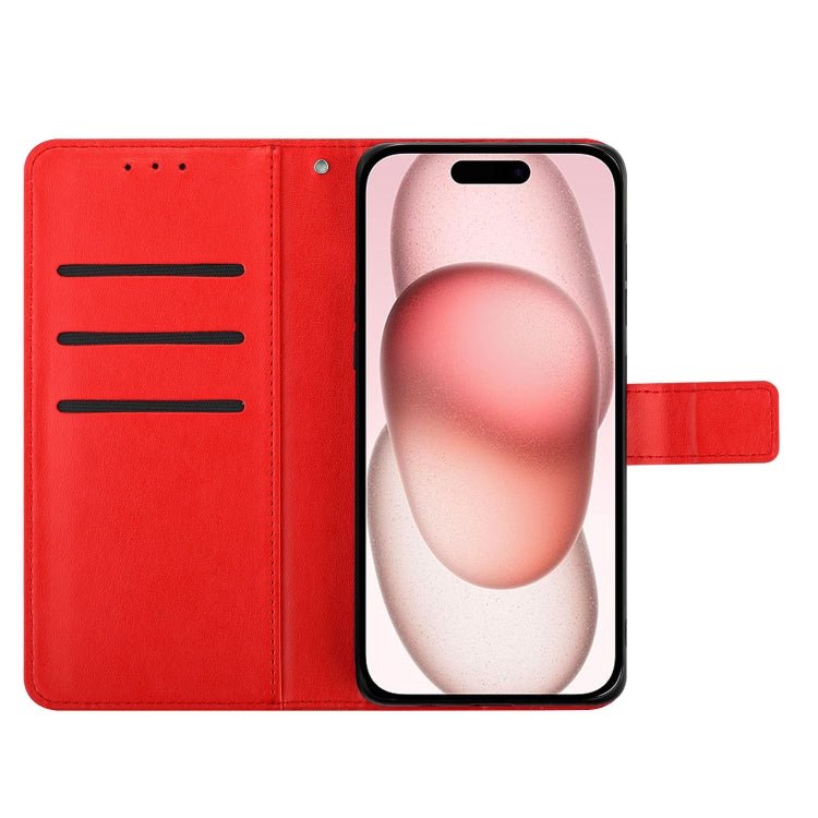 iPhone 16 Flower Embossed Leather Phone Case