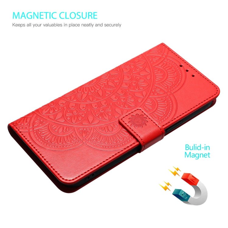 iPhone 16 Flower Embossed Leather Phone Case