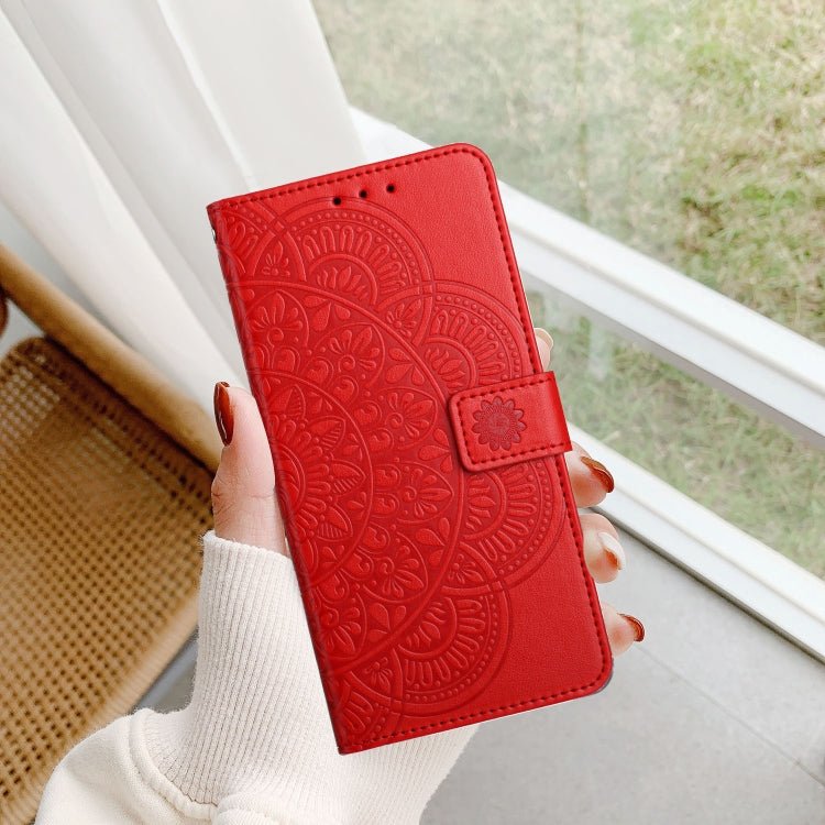 iPhone 16 Flower Embossed Leather Phone Case