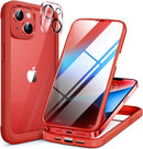 Iphone 16 Full - Body Bumper Phone Case with Built - In Full Glass Screen & Lens Protector