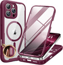 Iphone 16 Full - Body Bumper Phone Case with Built - In Full Glass Screen & Lens Protector