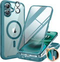 Iphone 16 Full - Body Bumper Phone Case with Built - In Full Glass Screen & Lens Protector